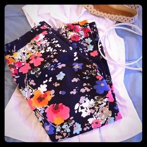 Floral ankle pants